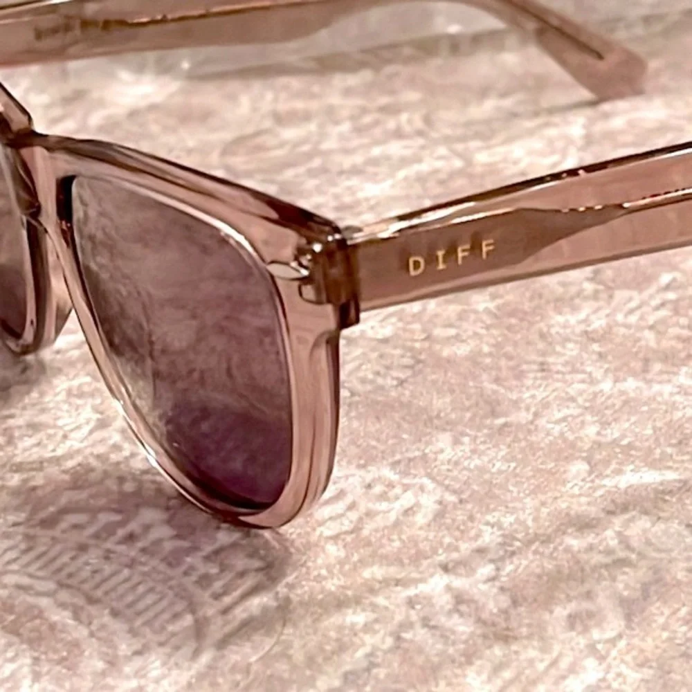 Brand New DIFF Eyewear Kota Polarized Sunglasses Mirrored Lens Translucent Frame